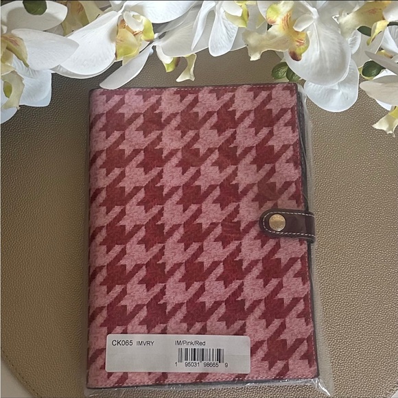 NWT ♥️ Coach LIMITED EDITION Houndstooth Notebook • Signature Canvas & Leather - Picture 4 of 7
